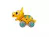 Dinoszaurusz a kerekeken sárga triceratops figura
