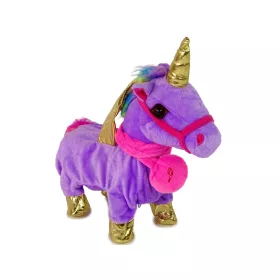 Mascot Horse interaktív unikornis lila arany szárnyak