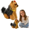 Interaktív plüss kutya Puha szőrű Yorkshire terrier simogassa meg a fejét, és tanulja meg funkcióit