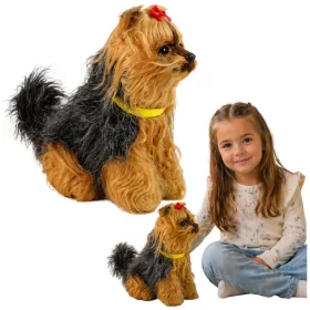   Interaktív plüss kutya Puha szőrű Yorkshire terrier simogassa meg a fejét, és tanulja meg funkcióit