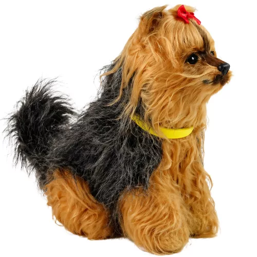 Interaktív plüss kutya Puha szőrű Yorkshire terrier simogassa meg a fejét, és tanulja meg funkcióit