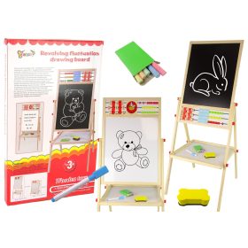   Fa oktatótábla 2 az 1-ben mágneses krétatábla + kiegészítők Számolótábla Szorzóábécé