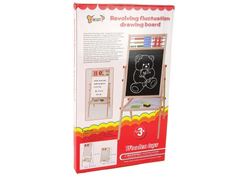 Fa oktatótábla 2 az 1-ben mágneses krétatábla + kiegészítők Számolótábla Szorzóábécé