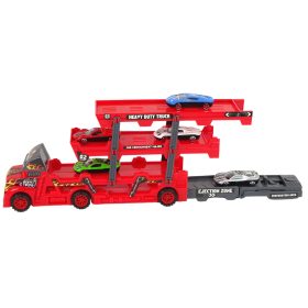   Nagy, 3 szintes teherautó pótkocsi Nehéz teherautó Kihúzható autóindító rámpával