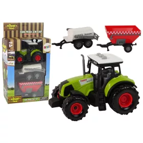   Farmer traktor készlet + 2 mezőgazdasági gép mezőgazdasági teherautó készlet