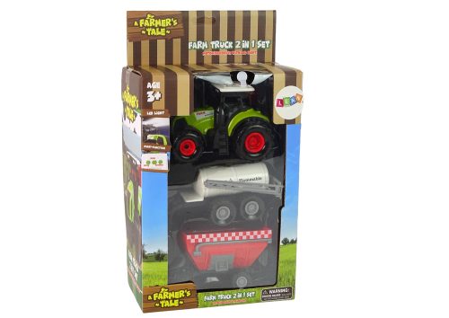 Farmer traktor készlet + 2 mezőgazdasági gép mezőgazdasági teherautó készlet