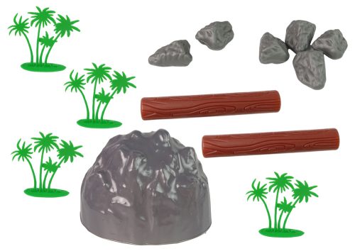 Nagy figurakészlet Vadon élő állatok Safari + Kiegészítők 34 elem