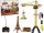 Építőipari daru Távirányítóval vezérelhető 90 cm magas Eiffel-torony építmény