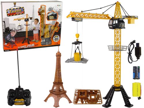 Építési daru R/C távirányítóval vezérelhető 90 cm magas Eiffel-torony konstrukció