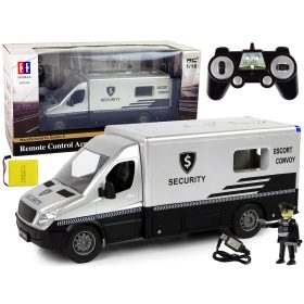   Távirányított biztonsági jármű 1:18 méretarányú biztonsági konvoj bankautó + 2,4 GHz R/C