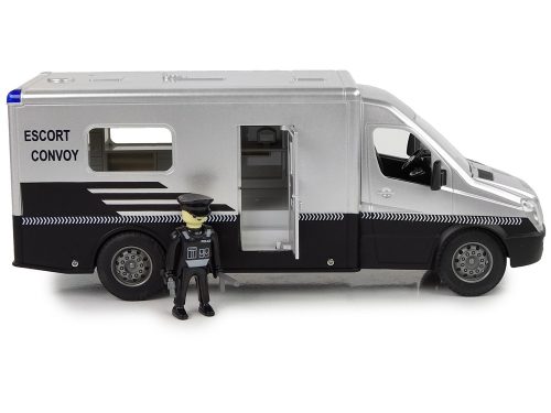 Távirányított biztonsági jármű 1:18 méretarányú biztonsági konvoj bankautó + 2,4 GHz R/C