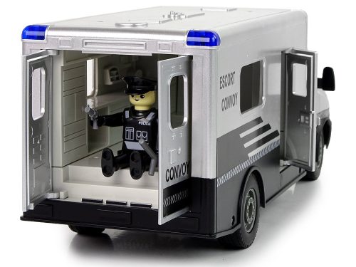 Távirányított biztonsági jármű 1:18 méretarányú biztonsági konvoj bankautó + 2,4 GHz R/C