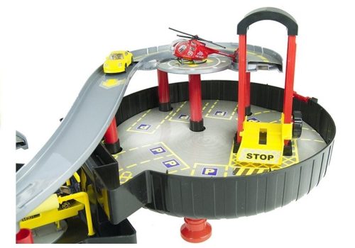 Parkoló Autó Garázs Bőrönd Kör Kétszintes