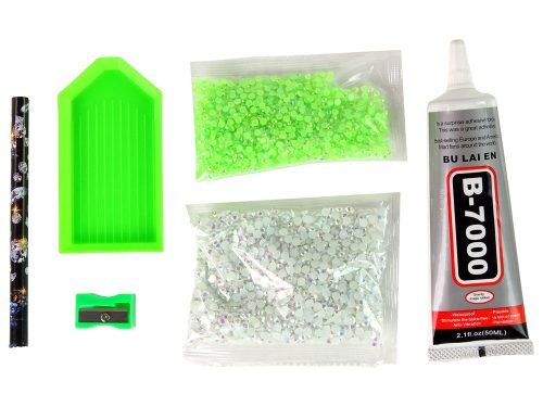Kreatív Unicorn Kit DIY Diamonds Crystals Green