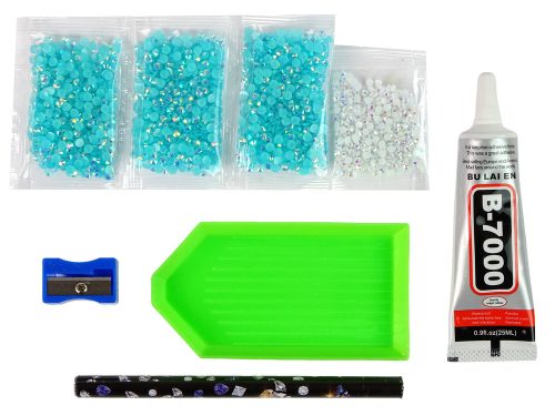 Kreatív rénszarvas készlet DIY Diamonds Crystals Blue
