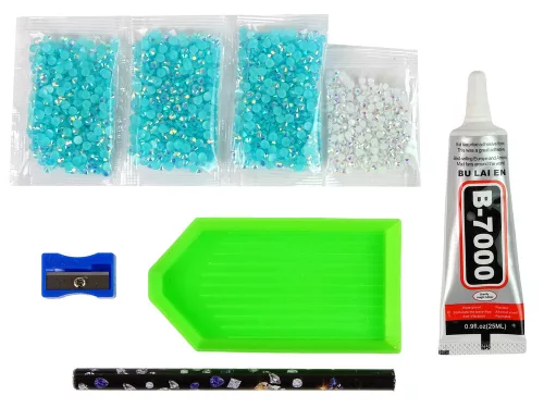 Kreatív rénszarvas készlet DIY Diamonds Crystals Blue