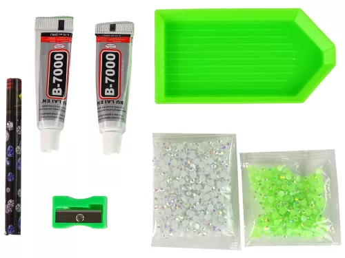 DIY gyémánt kreatív készlet fehér rénszarvas 3D
