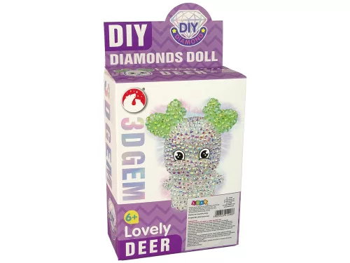 DIY gyémánt kreatív készlet fehér rénszarvas 3D