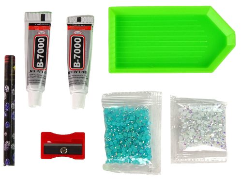 DIY Diamond Rénszarvas DIY Crystals 3D kulcstartó készlet kék