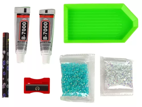 DIY Diamond Rénszarvas DIY Crystals 3D kulcstartó készlet kék