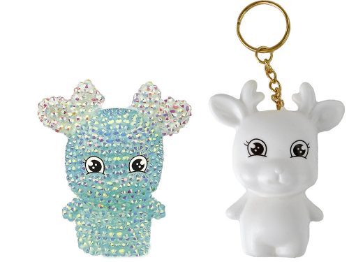 DIY Diamond Rénszarvas DIY Crystals 3D kulcstartó készlet kék