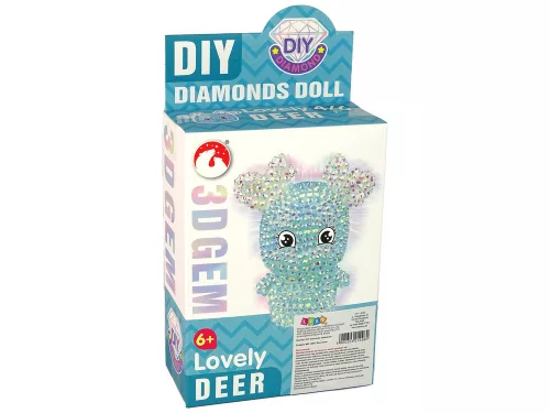 DIY Diamond Rénszarvas DIY Crystals 3D kulcstartó készlet kék