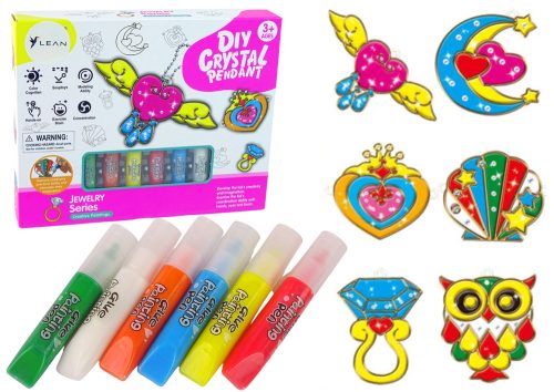 Ólomüveg festés Medálok Megszilárdult Festék Ékszer 6 db.