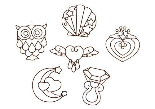 Ólomüveg festés Medálok Megszilárdult Festék Ékszer 6 db.