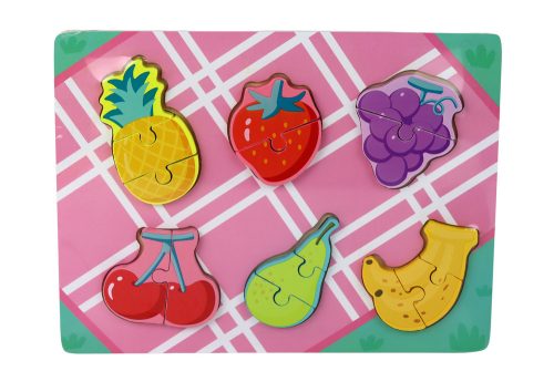 Fából készült színes kirakós gyerekeknek kevert minták