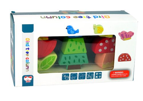 Fából készült kirakós virág pillangó madár