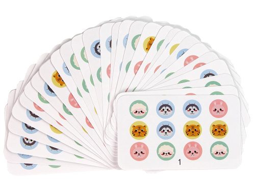 Négy szín állat kétoldalas puzzle fa oktatójáték