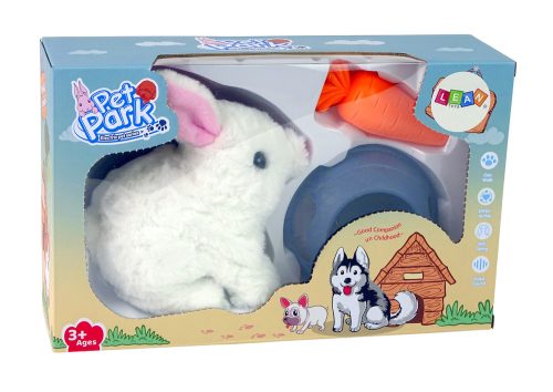 Interaktív nyuszi nyúl kabalája fehér sárgarépa tál