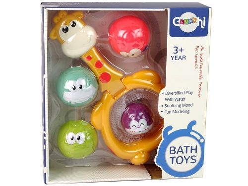 Fürdőjáték mini kosárlabda zsiráf gumilabdák