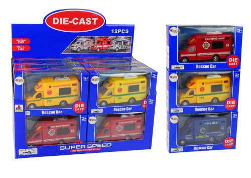 Autómentő jármű Rendőrség Tűzoltóság Friction Drive 3 modellek