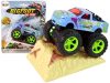 Resorak Monster Truck Hátrahúzható meghajtású Gumi kerekek Fém karosszéria + Emelkedő rámpa
