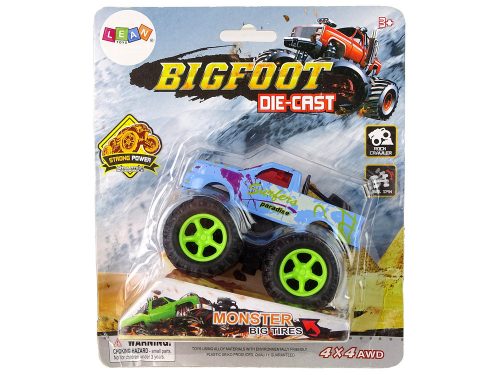 Resorak Monster Truck Hátrahúzható meghajtású Gumi kerekek Fém karosszéria + Emelkedő rámpa