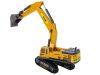 Építőipari jármű sárga lánctalpas kotrógép 1:55