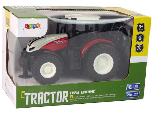 Mezőgazdasági traktor 1:24 Távirányítós R/C Pilot Farm Fehér Piros
