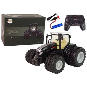 Távirányítós traktor R/C fekete 2.4G fém