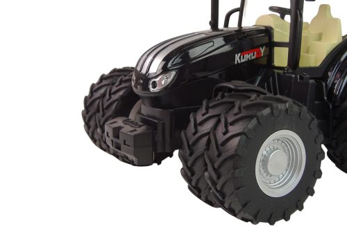 Távirányítós traktor R/C fekete 2.4G fém