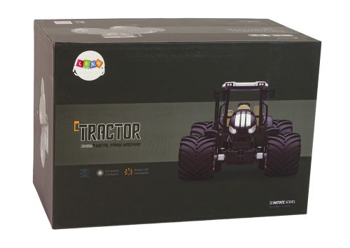 Távirányítós traktor R/C fekete 2.4G fém
