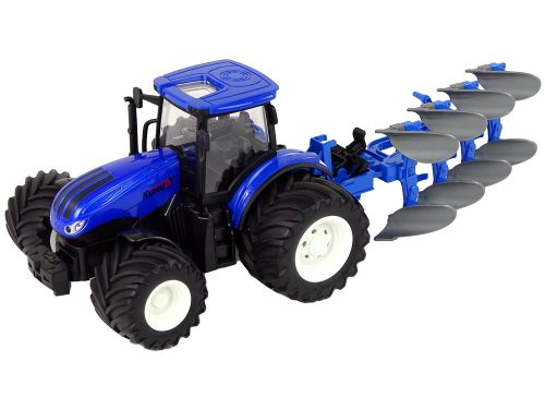 Távirányítós traktor 1:24 Blue Plough Metal