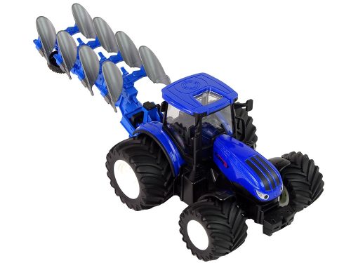 Távirányítós traktor 1:24 Blue Plough Metal