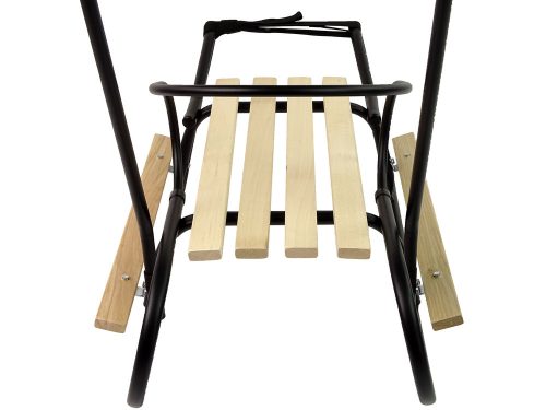 Fém szán tolórúddal Háttámla pánt Fekete