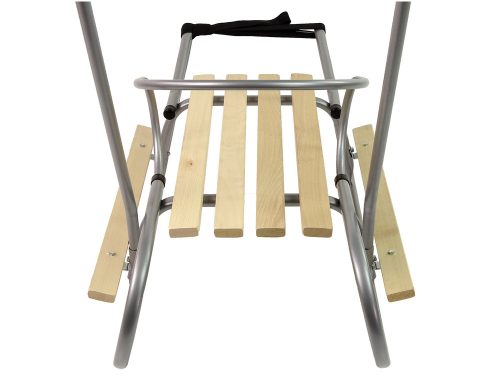 Fém szán tolórúd háttámlával ezüst