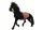 Velvet Horse figura Fekete
