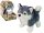 Interaktív Husky Dog Mascot Walks Moves Tail Sound