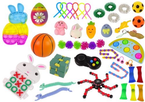 Húsvéti Fidget Toys Pop It Squishy Anti-stressz 41 részes játékkészlet.