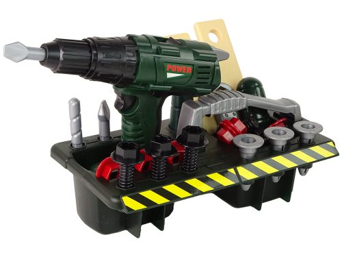 Ezermester készlet akkumulátoros csavarhúzó rendszerező zöld