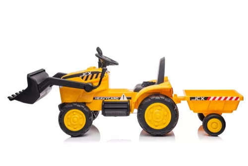 Akkumulátoros traktor pótkocsival S617 sárga